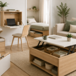 muebles multifunción para pisos pequeños en salón moderno