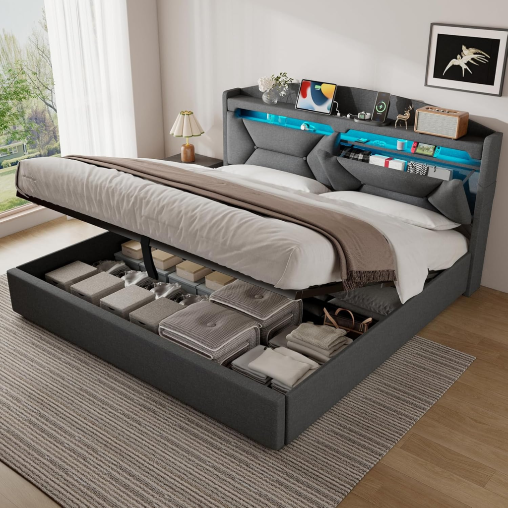 13 cama con almacenaje oculto