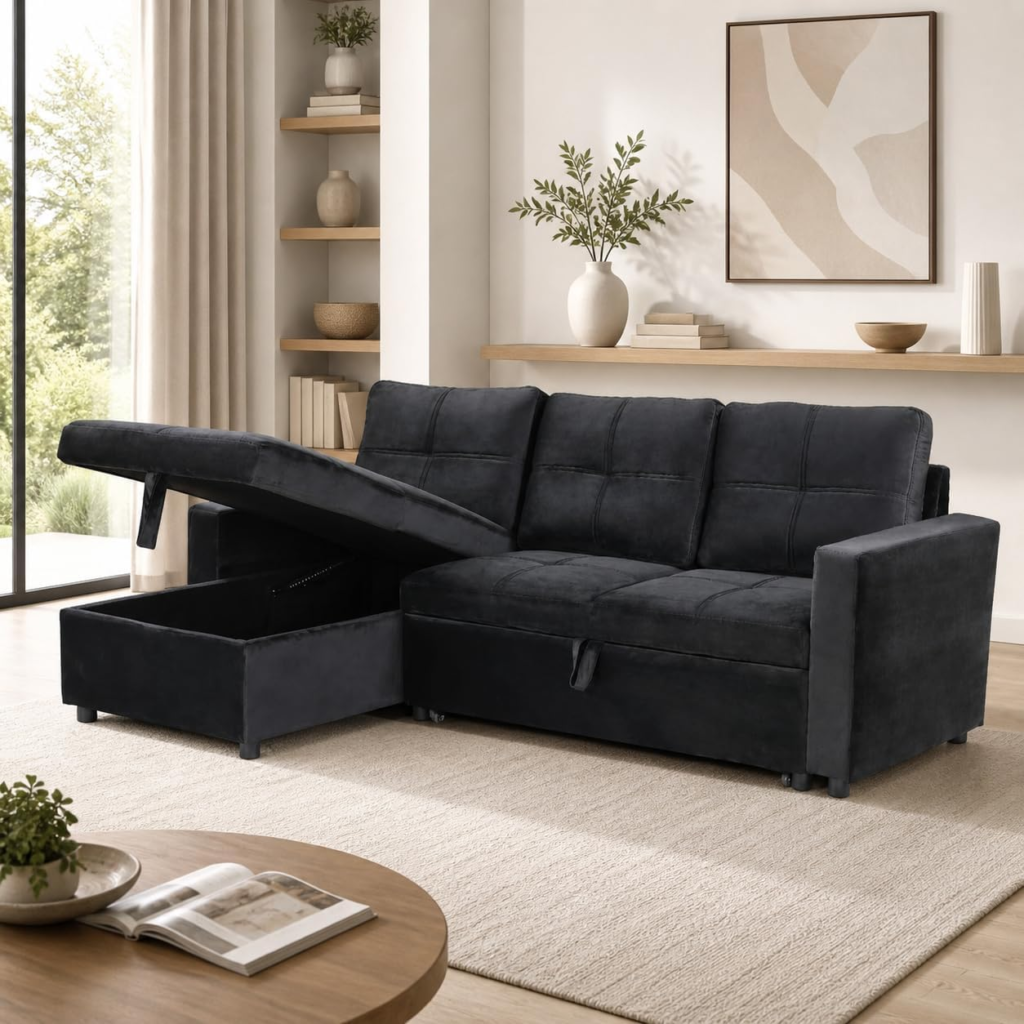 Organización Hogar: Ideas Para Ahorrar Espacio 13 sofa cama con almacenaje