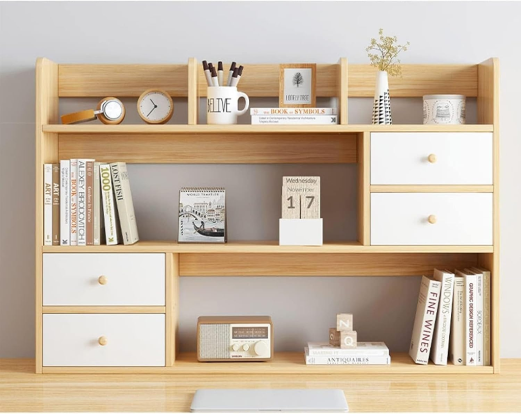 Mejores Muebles Multifunción Para Pisos Pequeños 11 Librería Multifuncional De Sobremesa Para Ordenador
